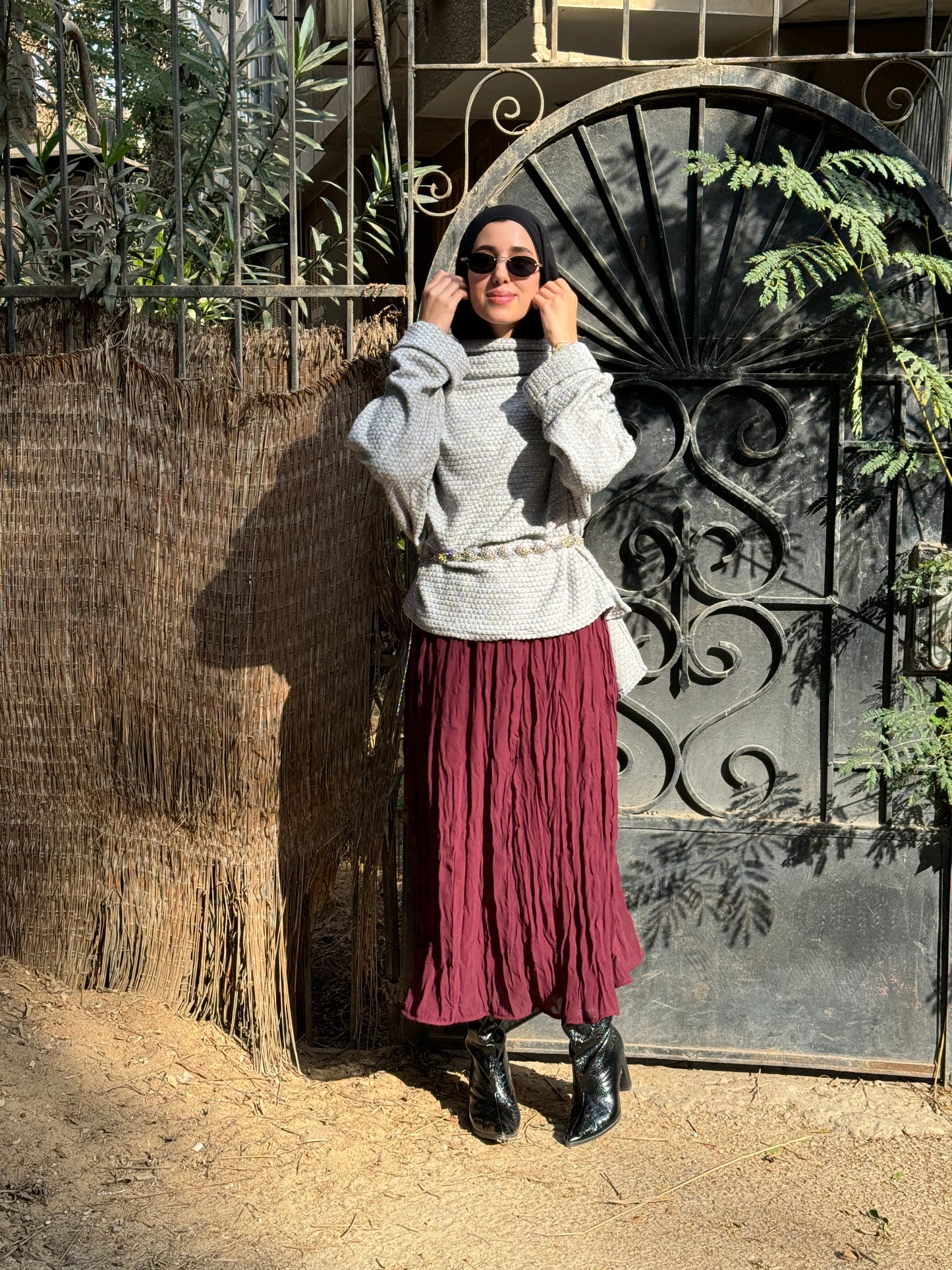 Burgundy Skirt