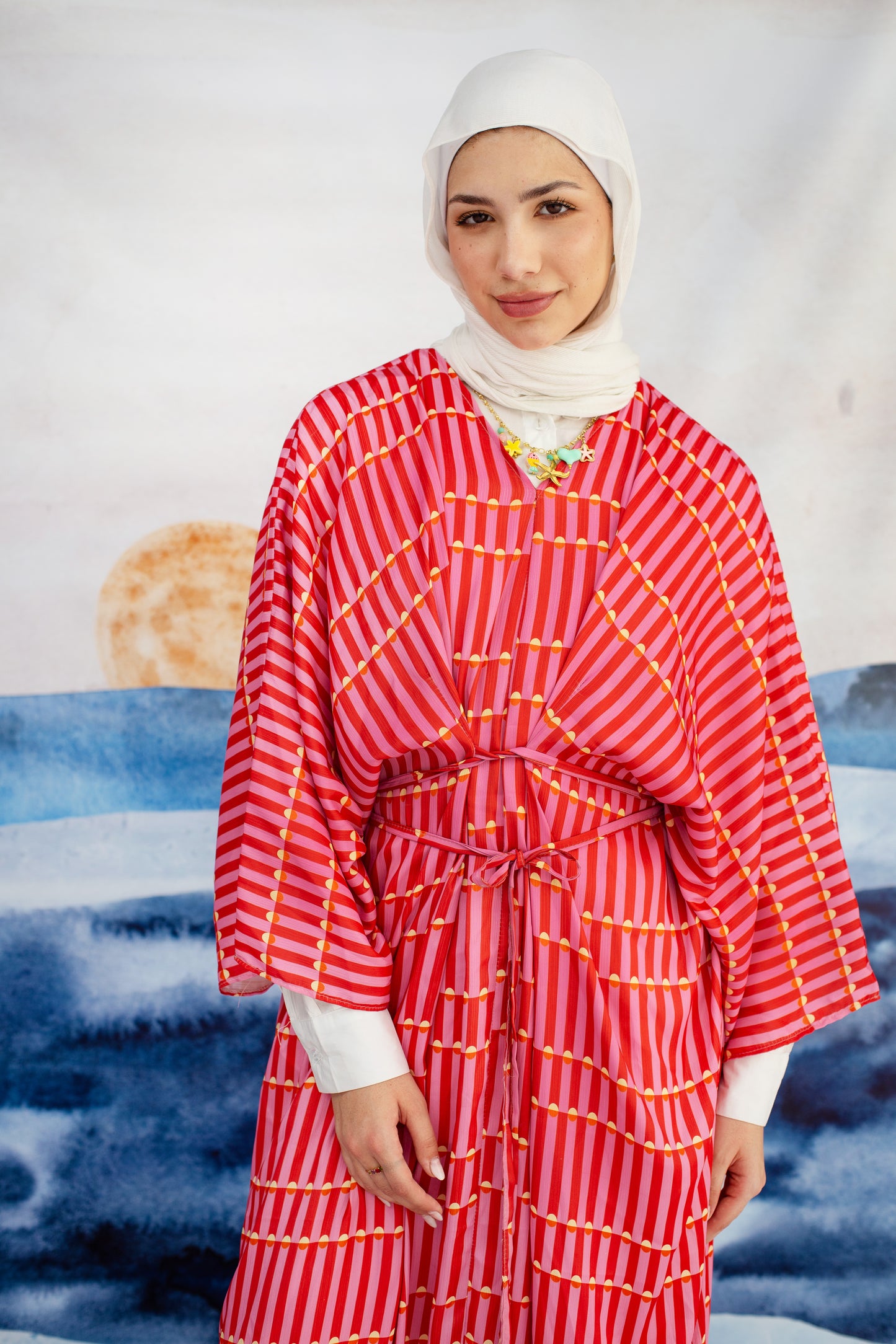 Flamingo wrap Dress