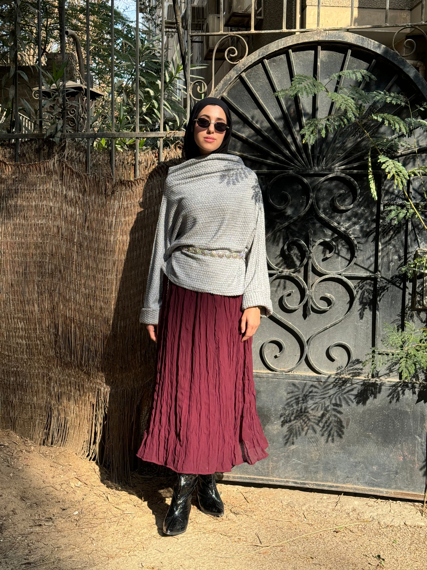 Burgundy Skirt