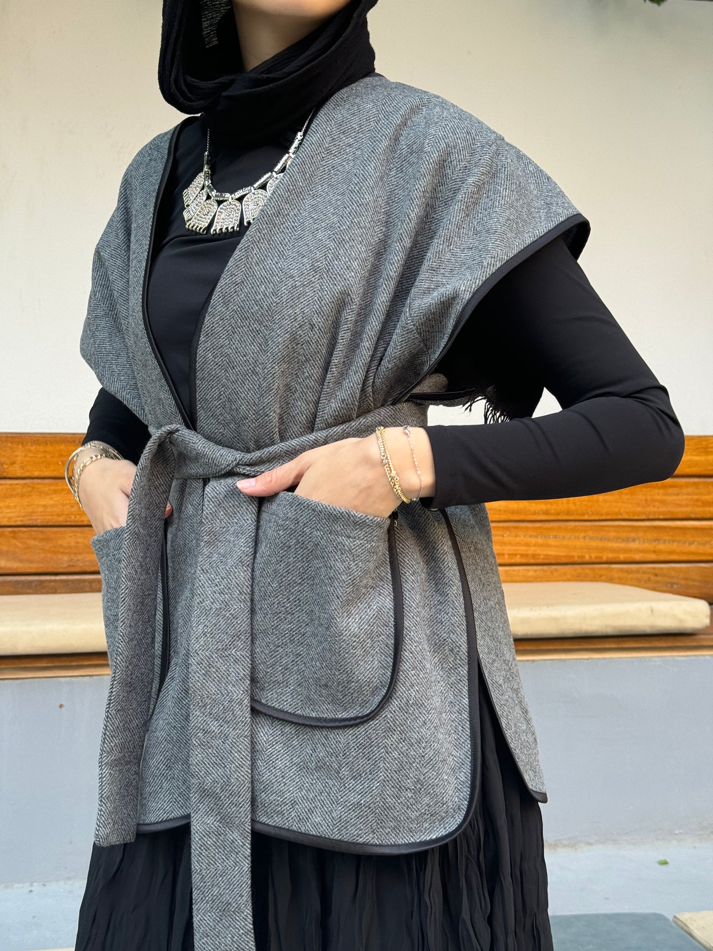 Grey vest