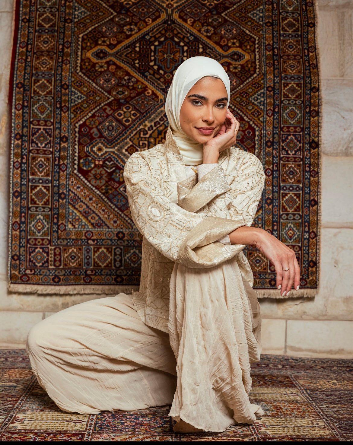 Bariq Jacket in Beige