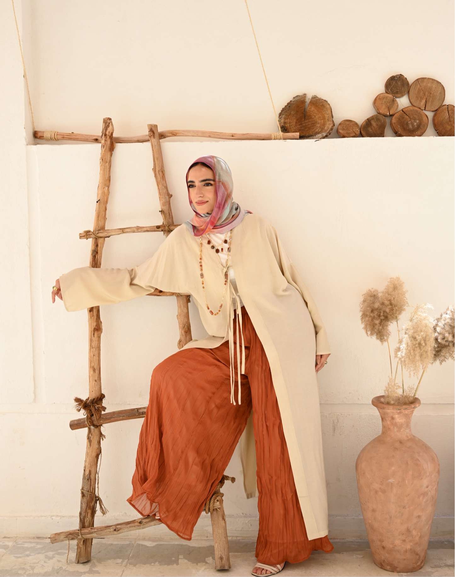 Pleated Pants in Havane