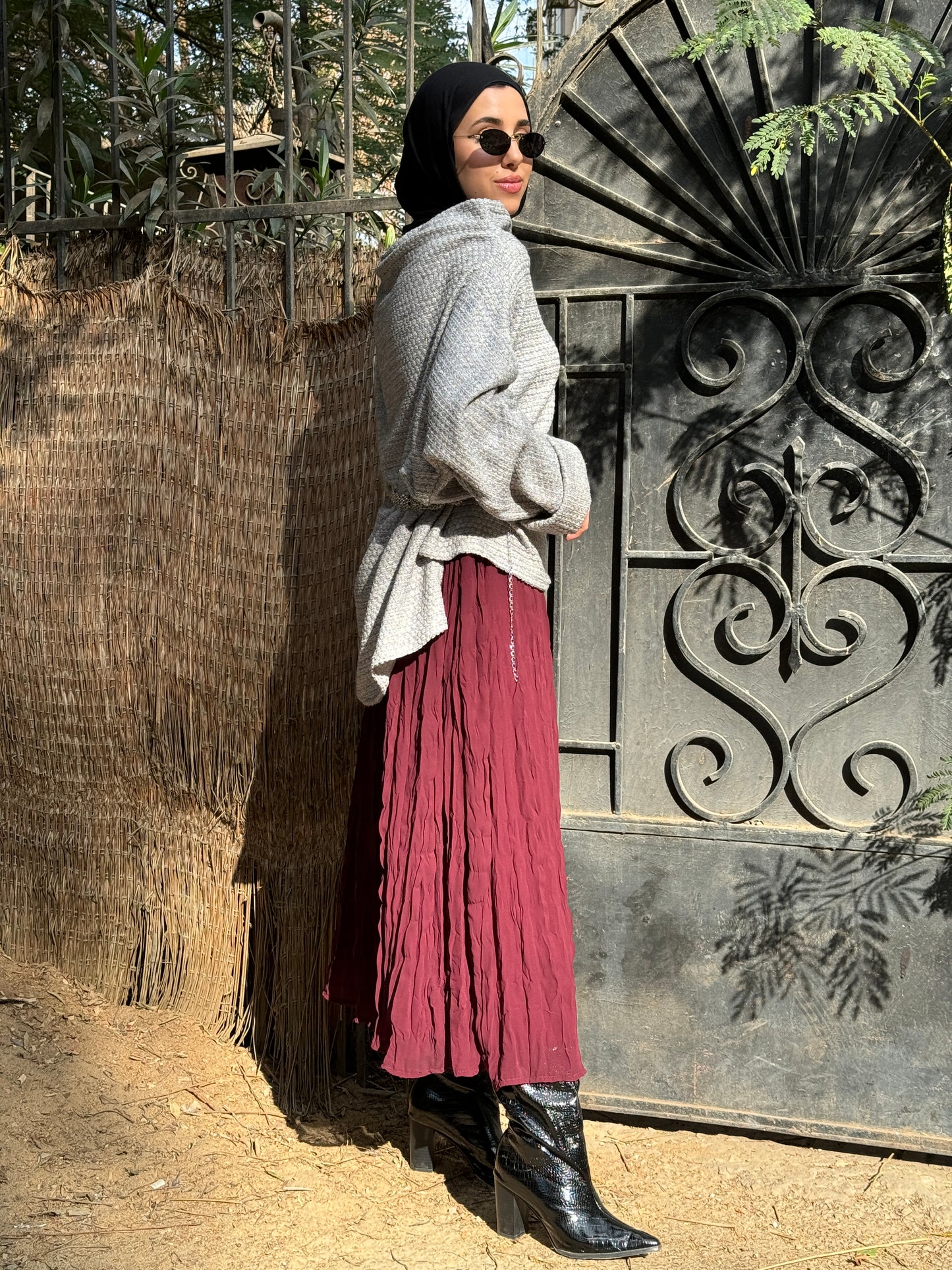 Burgundy Skirt