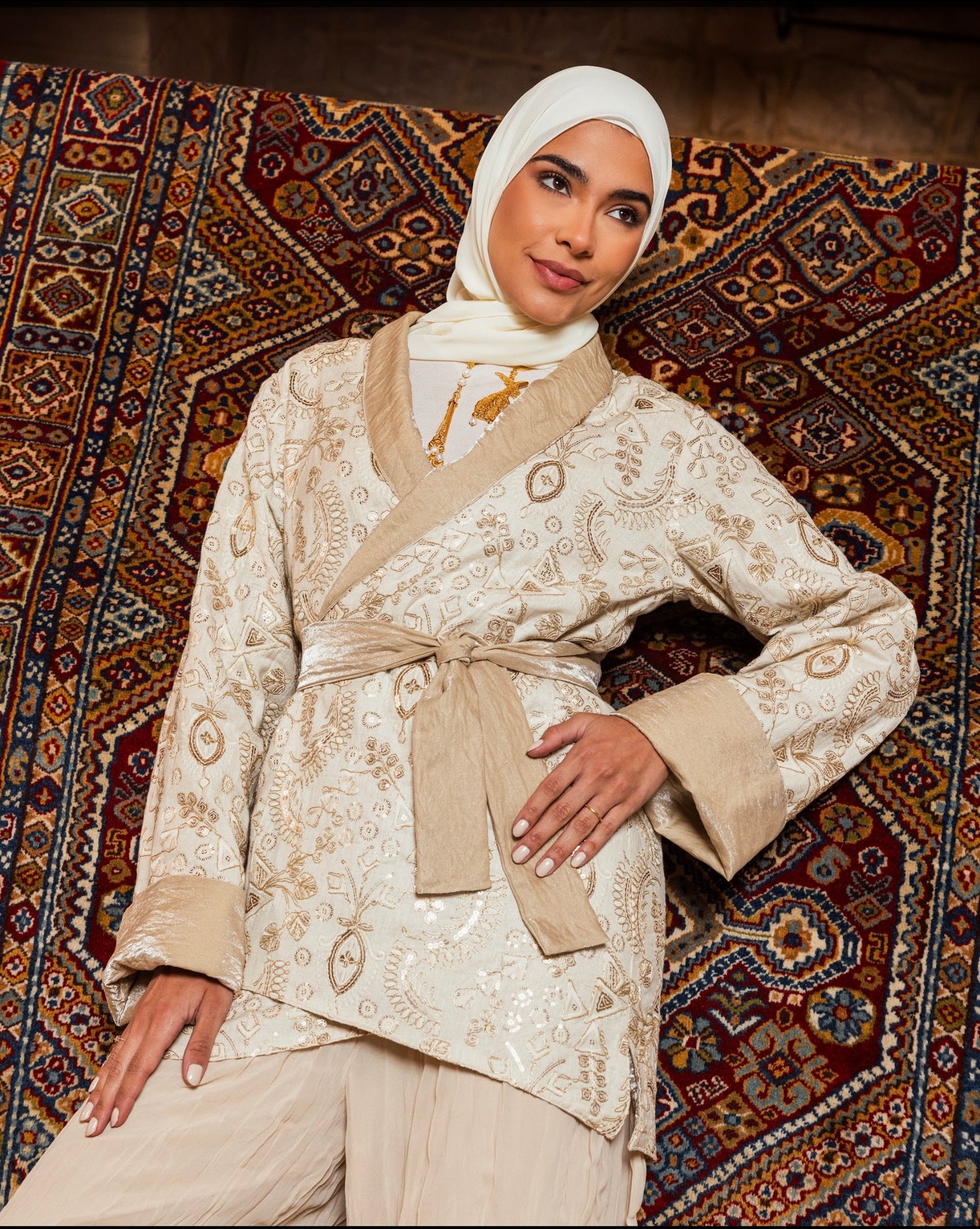 Aseel Double-Faced Cardigan