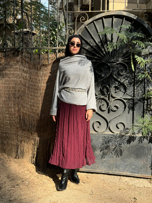 Burgundy Skirt