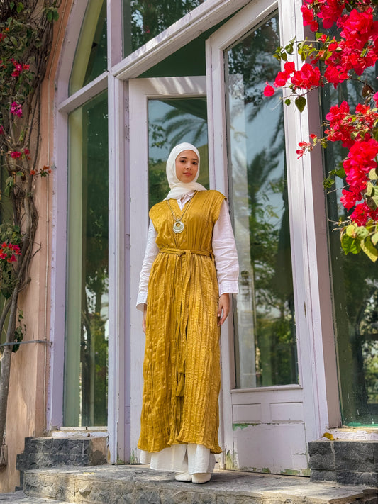 Iris Dress in Mustard