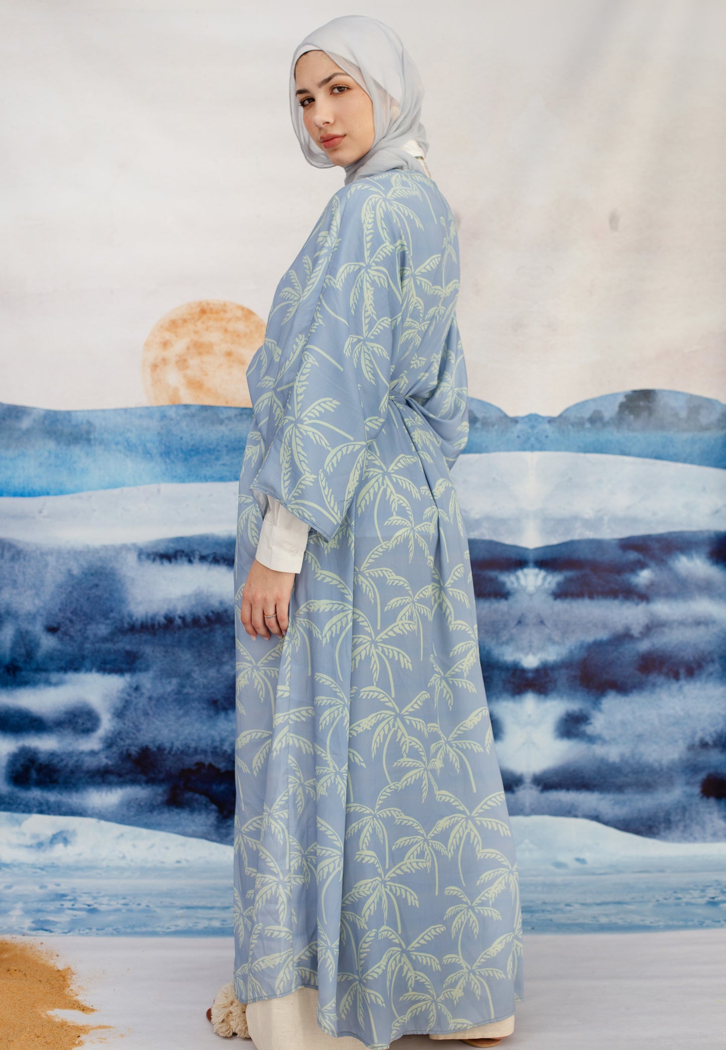 BluePalm wrap Dress