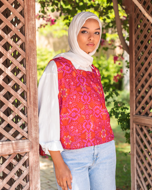 Bombay vest in Red